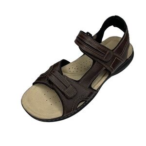 Dockers New Brown Pebbled Leather Quarter Strap Men’s Size 12